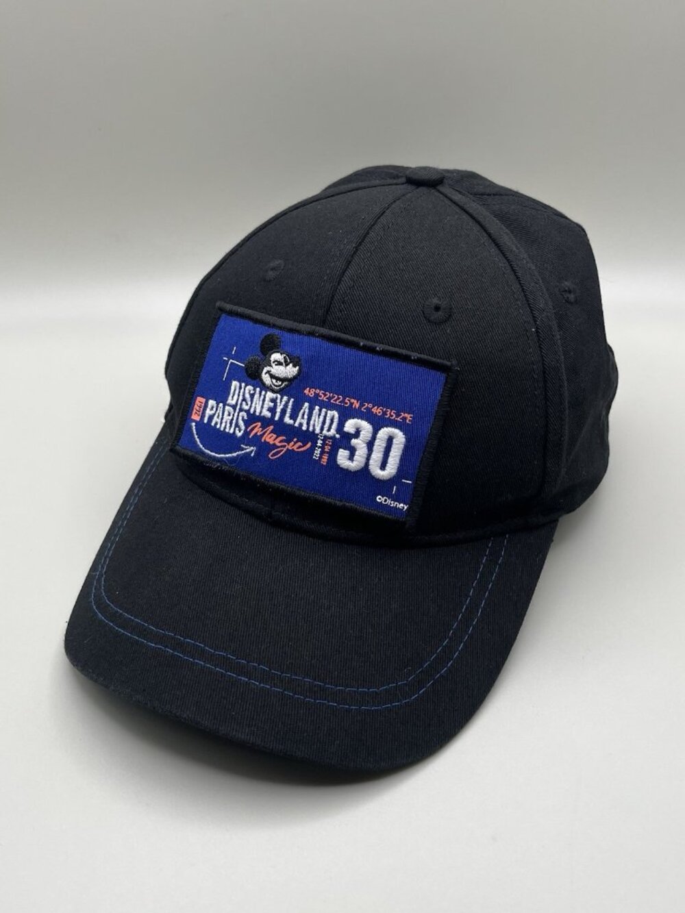 Disneyland Paris 30th Anniversary Mickey Mouse Black Baseball Cap Disney OS Hat